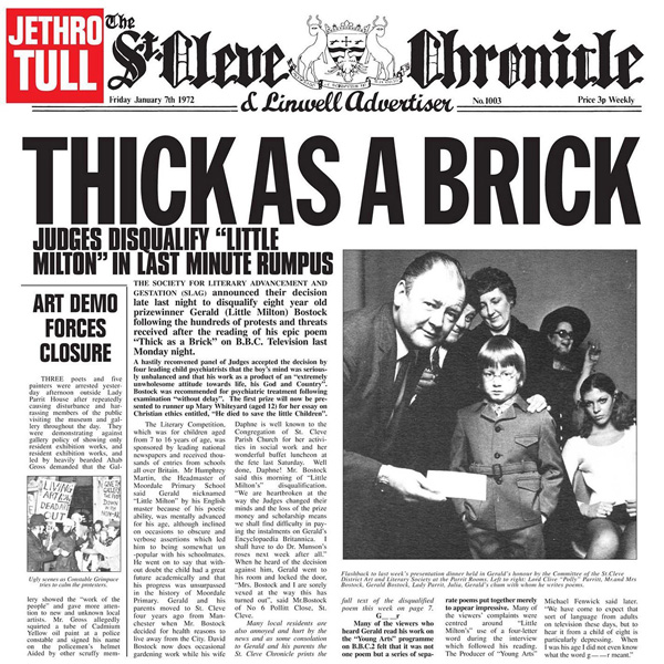 Thick As a Brick LP | Vinile Jethro Tull